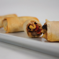 Black Bean and Sharp Cheddar Spring Roll