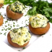 Boursin & Spinach Stuffed Mushroom