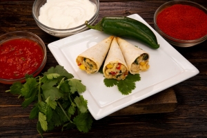 Sonoran Chicken Quesadilla Trumpets