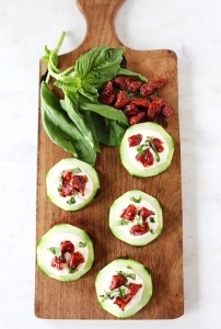 cucumber-canapés-with-whipped-feta-sun-dried-tomatoes-and-basil