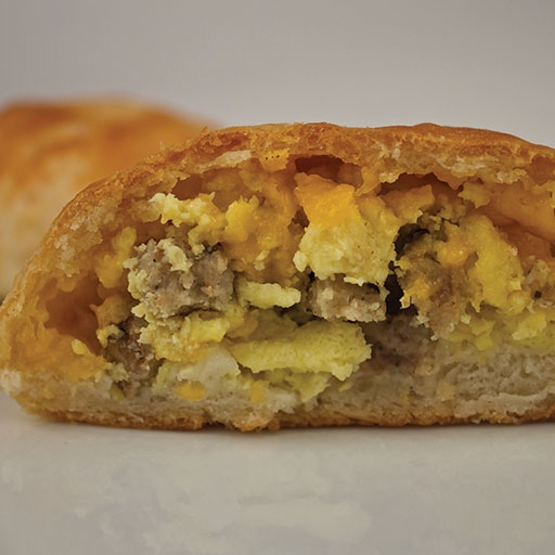 Southern Style Biscuit Stuffed with Egg, Tennessee Sausage and Cheddar Cheese