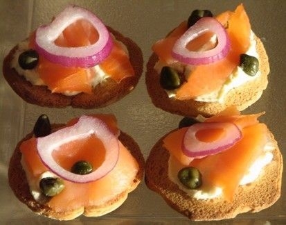 smoked salmon with cream cheese