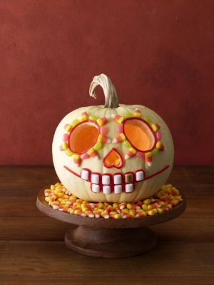 sugar-skull-pumpkin