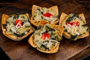 Spinach and Artichoke Tortilla Crisp