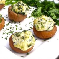 Boursin & Spinach Stuffed Mushroom